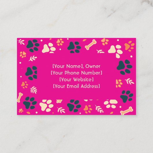  Cattery Visitekaartje met foto (Achterkant)