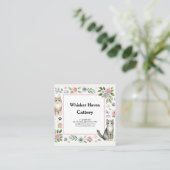  cattery Visitekaartje met kattenmotief (Staand voorkant)