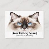  Cattery Visitekaartje met Waterverf (Voorkant)