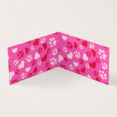 Cattery Visitekaartje Roze Poot Print Kaart (Binnen)