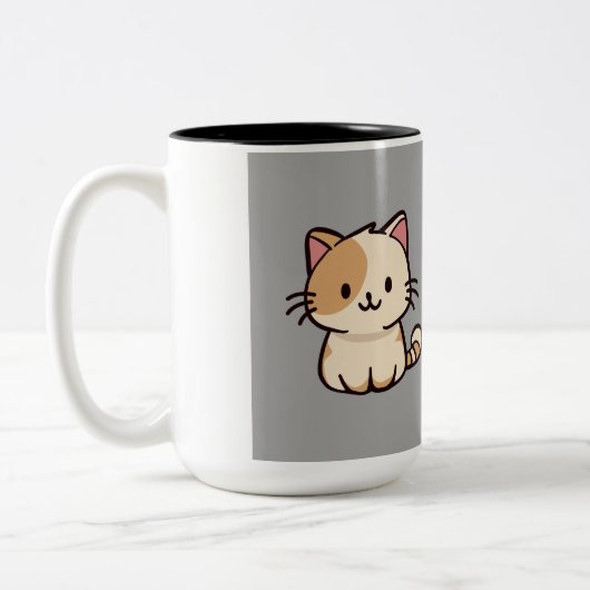 catthings tweekleurige koffiemok (Links)