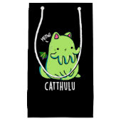 Catthulu Funny Cthulhu Cat Pun Dark BG Klein Cadeauzakje (Voorkant)