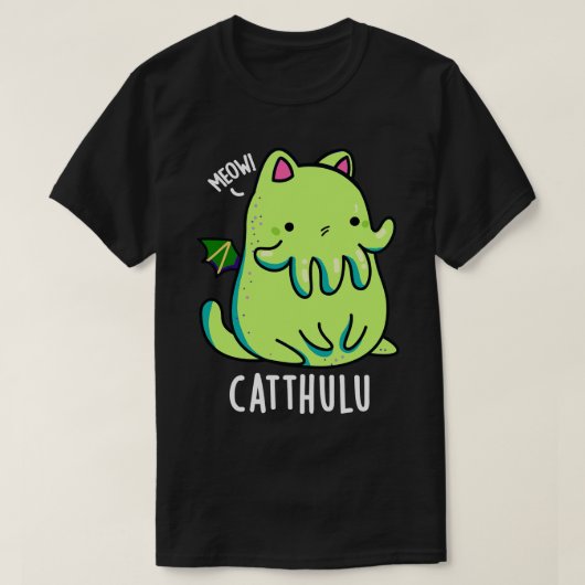 Catthulu Grappige Cthulhu Kat Puns T-shirt (Design voorkant)