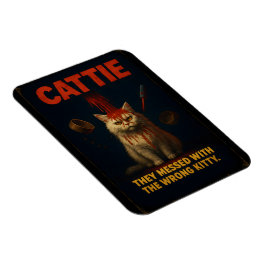 CATTIE – Funny Horror Cat Parody Magneet
