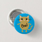 Cattige Kitty Kinderverjaardagsfeest Thema Ronde Button 3,2 Cm (Voorkant /achterkant)