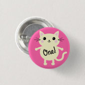 Cattige Kitty Kinderverjaardagsfeest Thema Ronde Button 3,2 Cm (Voorkant /achterkant)