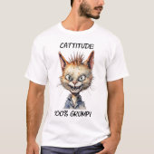 Cattitude 100% Grumpy Cats T-shirt (Voorkant)