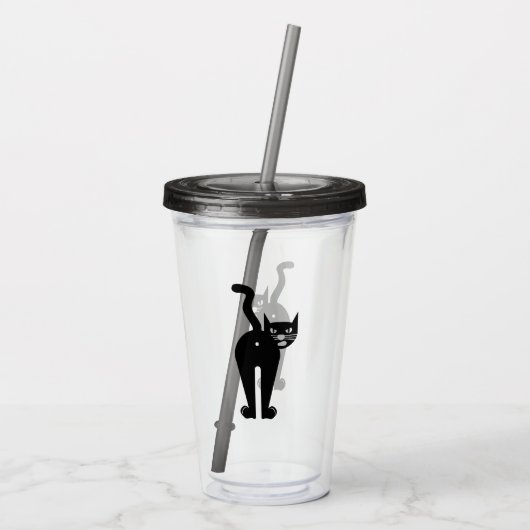 Cattitude  acryl drinkbeker (Achterkant)