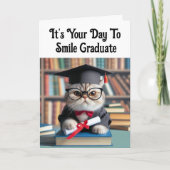 'Cat'titude Afstuderen Wenskaart Kaart (Voorkant)