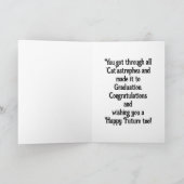 'Cat'titude Afstuderen Wenskaart Kaart (Binnen)