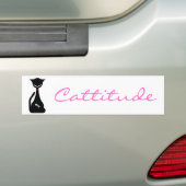 Cattitude bumpersticker (Op auto)