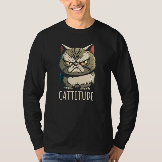 Cattitude Cat Attitude Annoyed T-shirt (Voorkant)