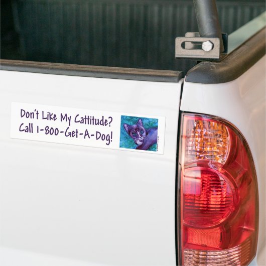 Cattitude Cat Bumpersticker (Op Truck)
