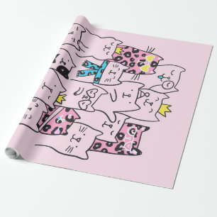 Cattitude Cute Cat, Funny Kitten Cat Lover Gift Cadeaupapier