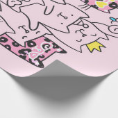 Cattitude Cute Cat, Funny Kitten Cat Lover Gift Cadeaupapier (Hoek)