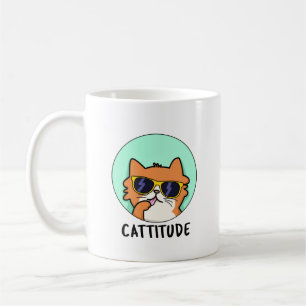 Cattitude Funny Cat Pun Koffiemok