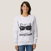 CATTITUDE Funny Cat T-Shirts (Voorkant volledig)