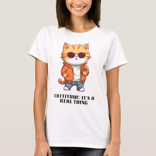 Cattitude: Het is een echt iets T-shirt (Voorkant)