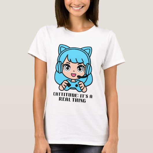Cattitude: Het is een echt iets T-shirt (Voorkant)