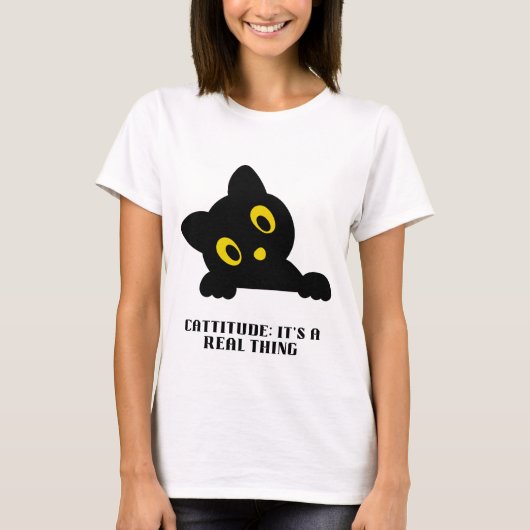 Cattitude: Het is een echt iets T-shirt (Voorkant)