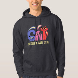 Cattitude in Elke Kleur Ontwerp Hoodie