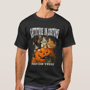 Cattitude in Kostuum SISSEN OF Traktatie Schattige T-shirt