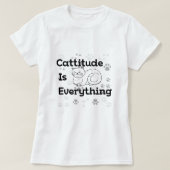Cattitude is alles - Sassy Cat T-shirt (Design voorkant)