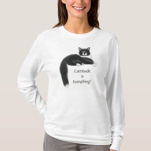 Cattitude is het Shirt van alles-Bella-ploegen (Voorkant)