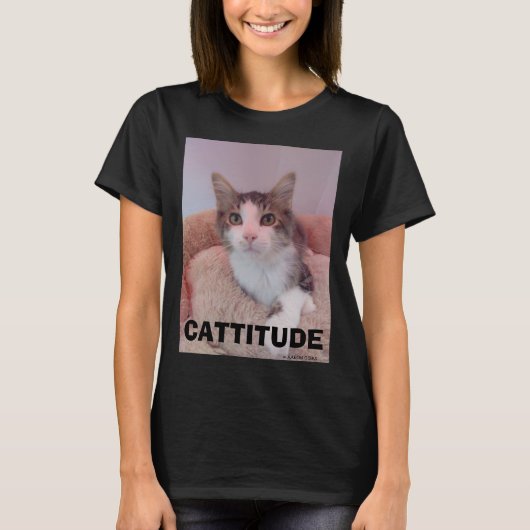 CATTITUDE Lapjeskat GIZMO T-shirt (Voorkant)