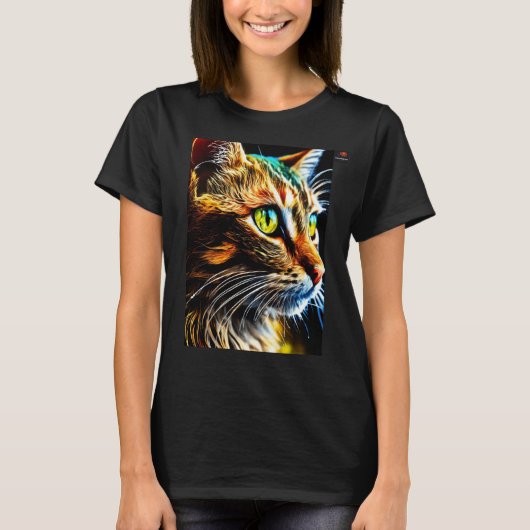 Cattitude on point, blijf positief t-shirt (Voorkant)