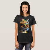 Cattitude on point, blijf positief t-shirt (Voorkant volledig)