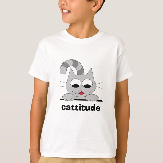 Cattitude Originele Kattenliefhebber T-shirt (Voorkant)