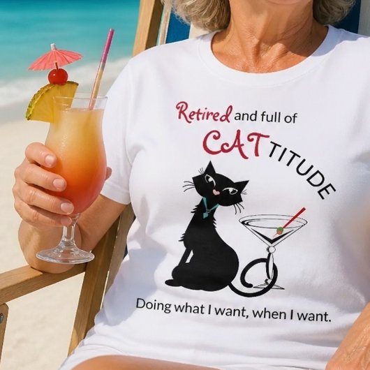 Cattitude Pensioen T-shirt