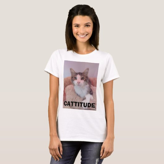 CATTITUDE Ragdoll Cat T Shirt (Voorkant volledig)