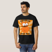CATTITUDE Señor Gato™ Cartoon Mustache Cat T-shirt (Voorkant volledig)