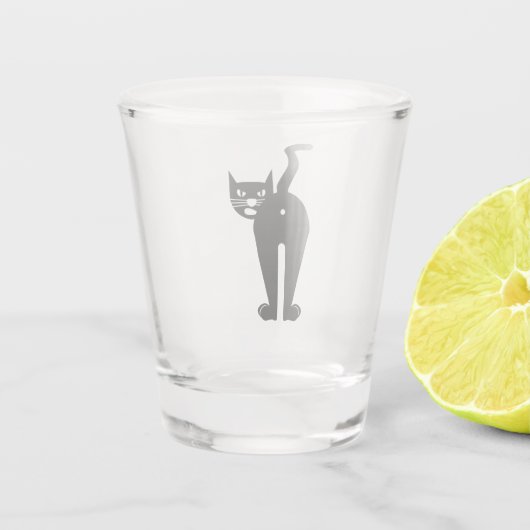 Cattitude  shot glas (Achterkant)