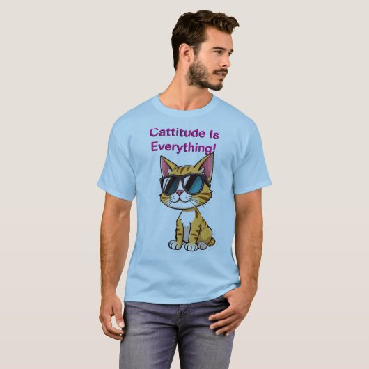Cattitude t-shirt! t-shirt (Voorkant volledig)