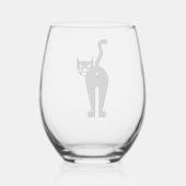 Cattitude wijnglas zonder voet (Achterkant)