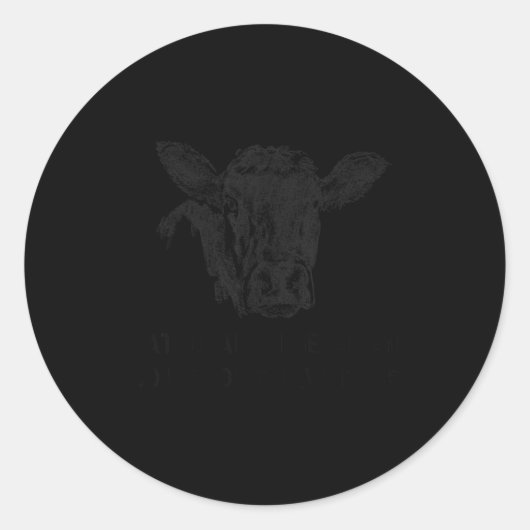 Cattle Are Vegetarian So You Don't Have To Be  Ronde Sticker (Voorkant)