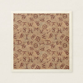 Cattle Brands op Hout Servet