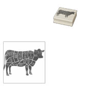 Cattle Butcher Chart Rubberstempel (Gestempeld)