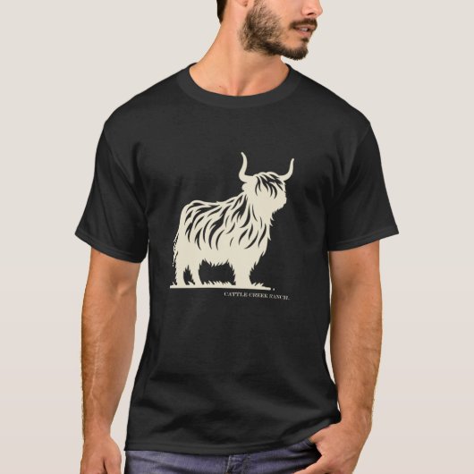 Cattle Creek Highland Koe T-shirt (Voorkant)