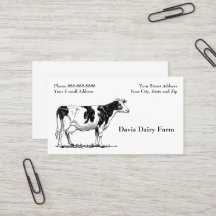 Cattle Dairy Farm Ranch Business Card