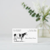 Cattle Dairy Farm Ranch Business Card Visitekaartje (Staand voorkant)