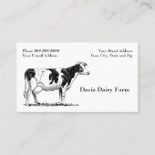 Cattle Dairy Farm Ranch Business Card Visitekaartje (Voorkant)