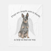 Cattle Dog Angel Fleece Blanket (Voorkant)