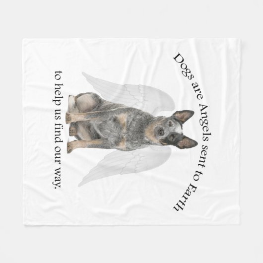 Cattle Dog Angel Fleece Blanket (Voorkant (Horizontaal))