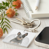 Cattle Dog Angel Sleutelhanger (Voorkant Rechts)