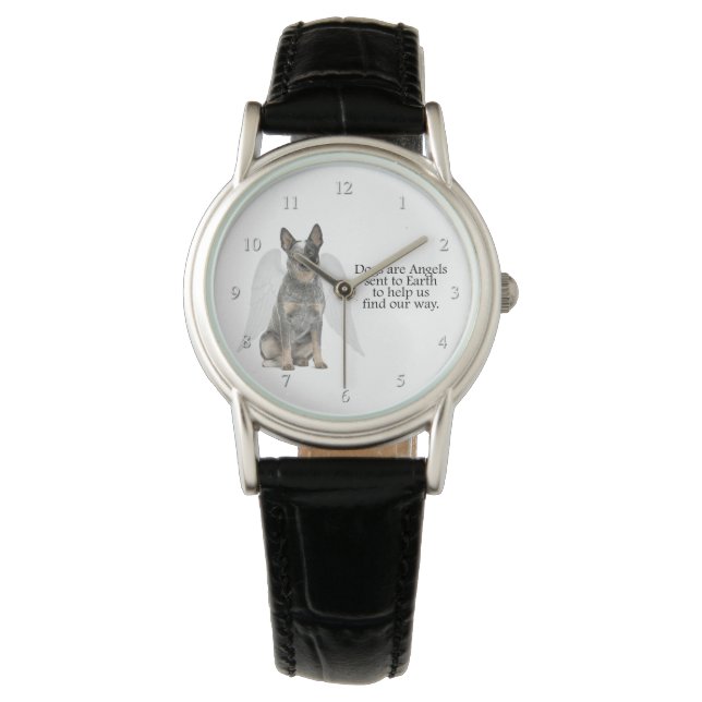 Cattle Dog Angel Watch Horloge (Voorkant)