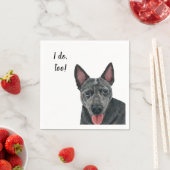Cattle Dog Custom Cocktail Napkin Servet (Insitu)